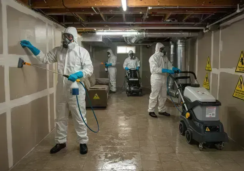 Basement Moisture Removal and Structural Drying process in Webster County, GA